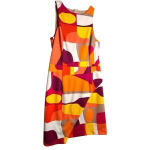 Trina Turk Mini Dress Women Yellow Orange Mod Sleeveless Sz 2 Scooby Doo Costume